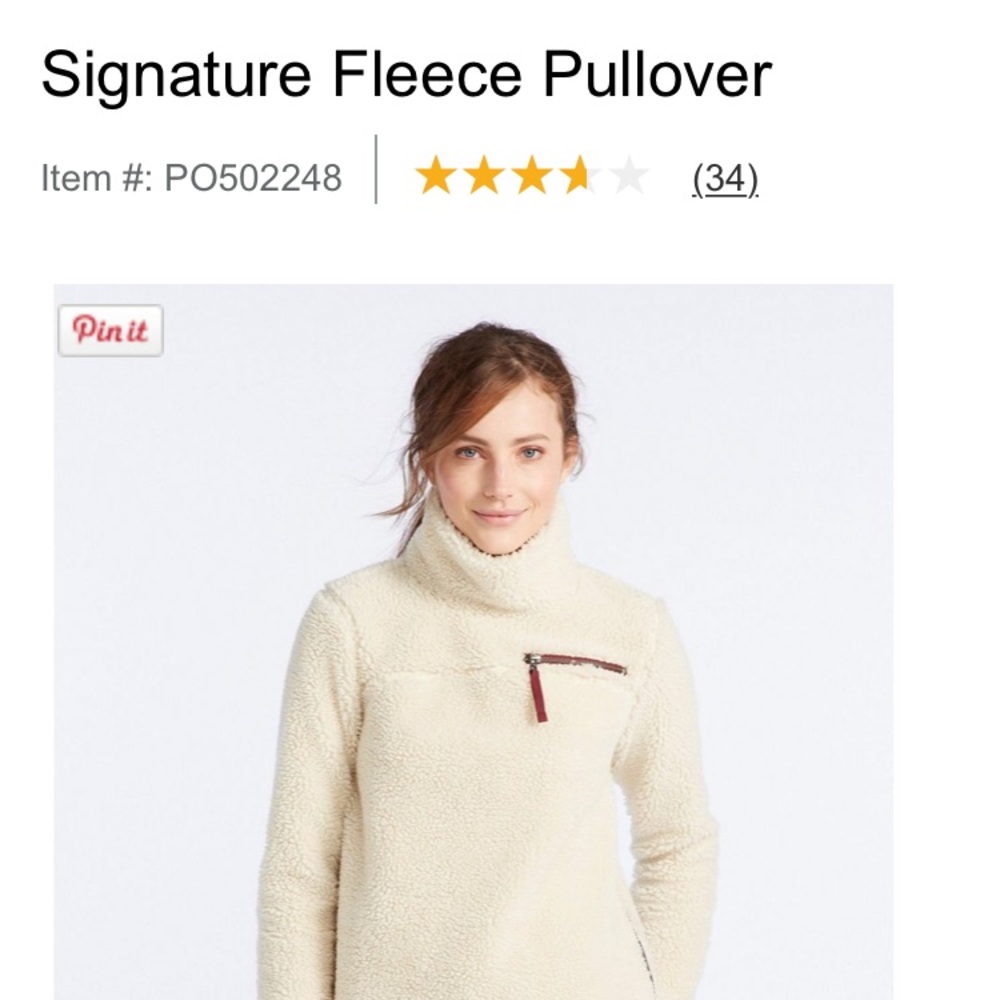 LL Bean Signature Sherpa pullover
